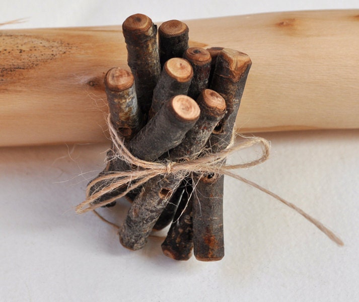 wood buttons . . .  set of 9 BIRCH wooden buttons handmade from a tree branch wood