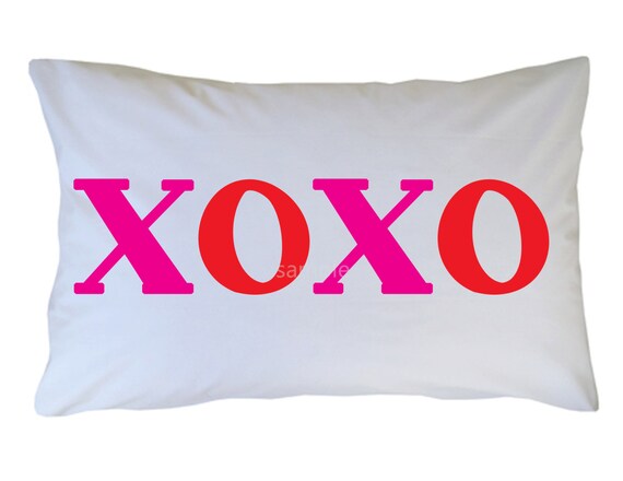 XOXO Valentine Pillow Case LOVE Valentines Day Pillow Il_570xn