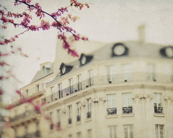 Paris photography -  fine art photography print - France in the spring wanderlust architecture city art sand pink dreamy travel photo