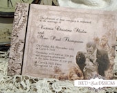Vintage Romance Victorian Kissing Couple True Love Elegant Sentimental Wedding Invitation DEPOSIT