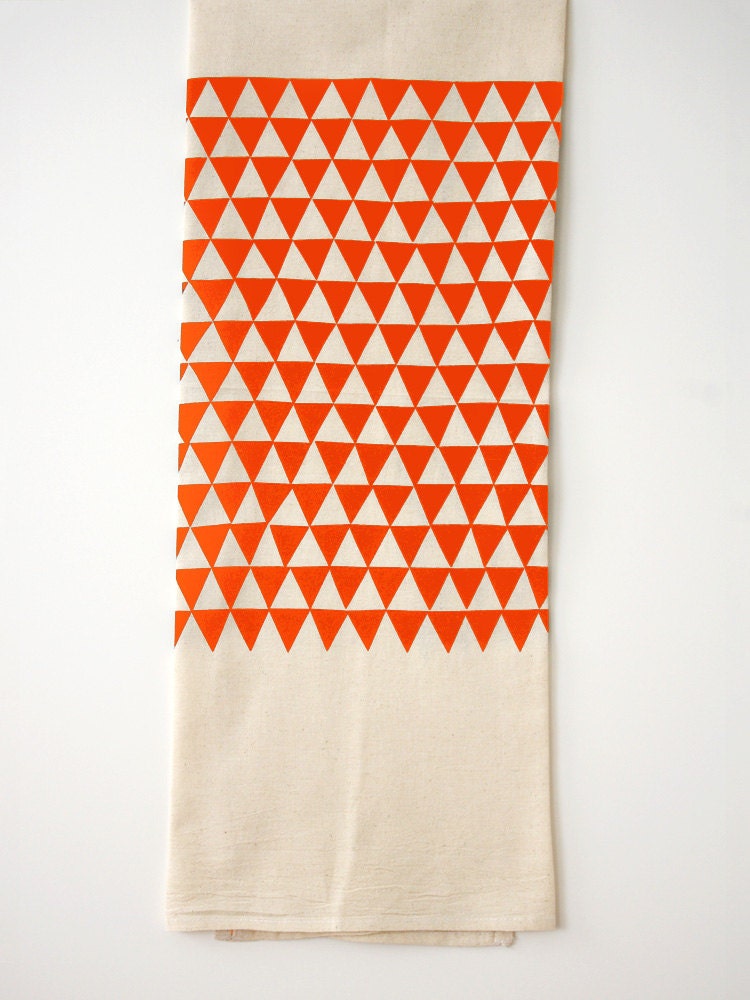 Triangles - Flour Sack Tea Towel - Organic Cotton - Dish Towel