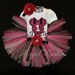 MINNIE MOUSE Hot Pink Zebra Inspired 3 Piece Glitter Tutu Outfit Girls First Birthday Includes TuTu, Hairpiece, and Top up to 6x