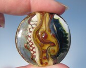 Lampwork Glass Focal Bead - handmade - Golden Shores
