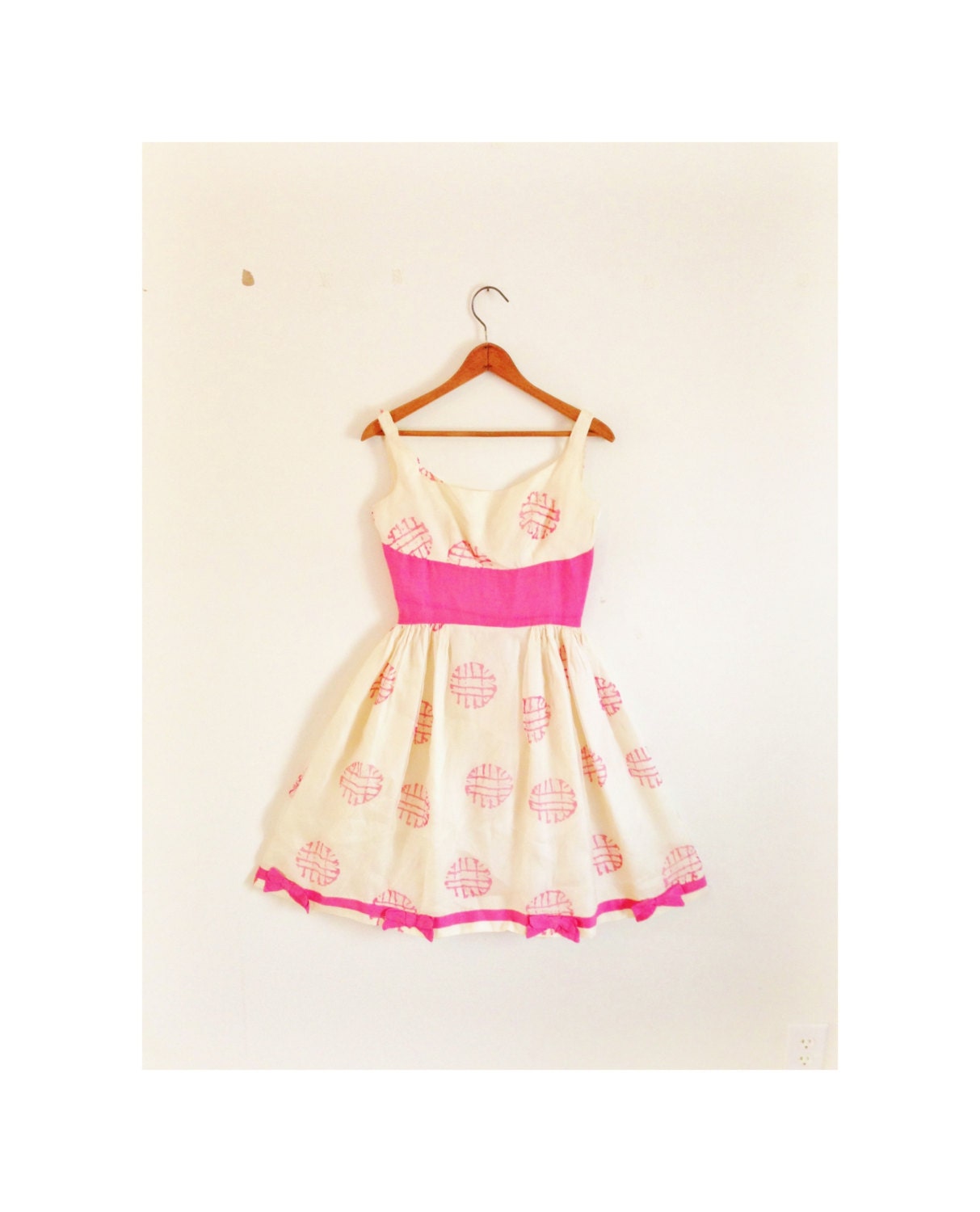 1950s-1960s SILK tea party dress
