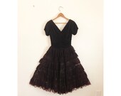 1940s-1950s GORGEOUS waldorf lace party dress