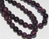 25 Purple Tagua Nut Beads, 7.5mm Round Beads, Organic Beads, Natural Beads, Vegetable Ivory Beads, EcoBeads