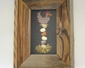 Primitive, Folk Art, Chicken Sitting on Eggs, Hand Crafted
