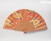 Spanish Fan - Japanese Gold rimmed flowers - Orange