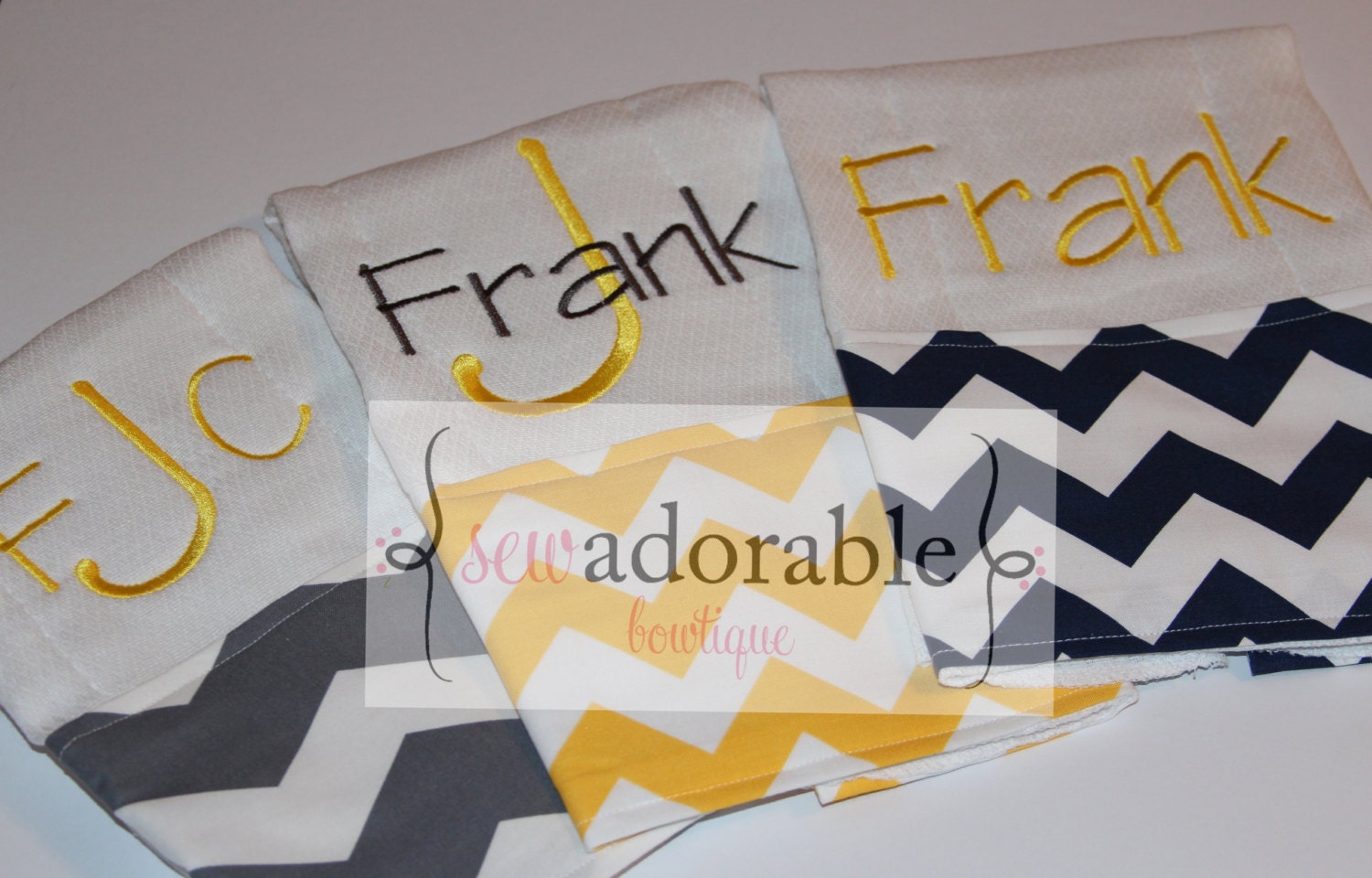 Chevron Burpie Gift Set - Other Color Combos Available - Baby Shower Gift