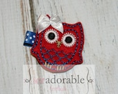 Patriotic Owl Clippie - LOW SHIPPING