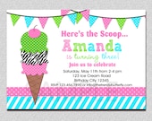 Ice Cream Birthday Invitations Ice Cream Birthday Party Invitations Il_170x135