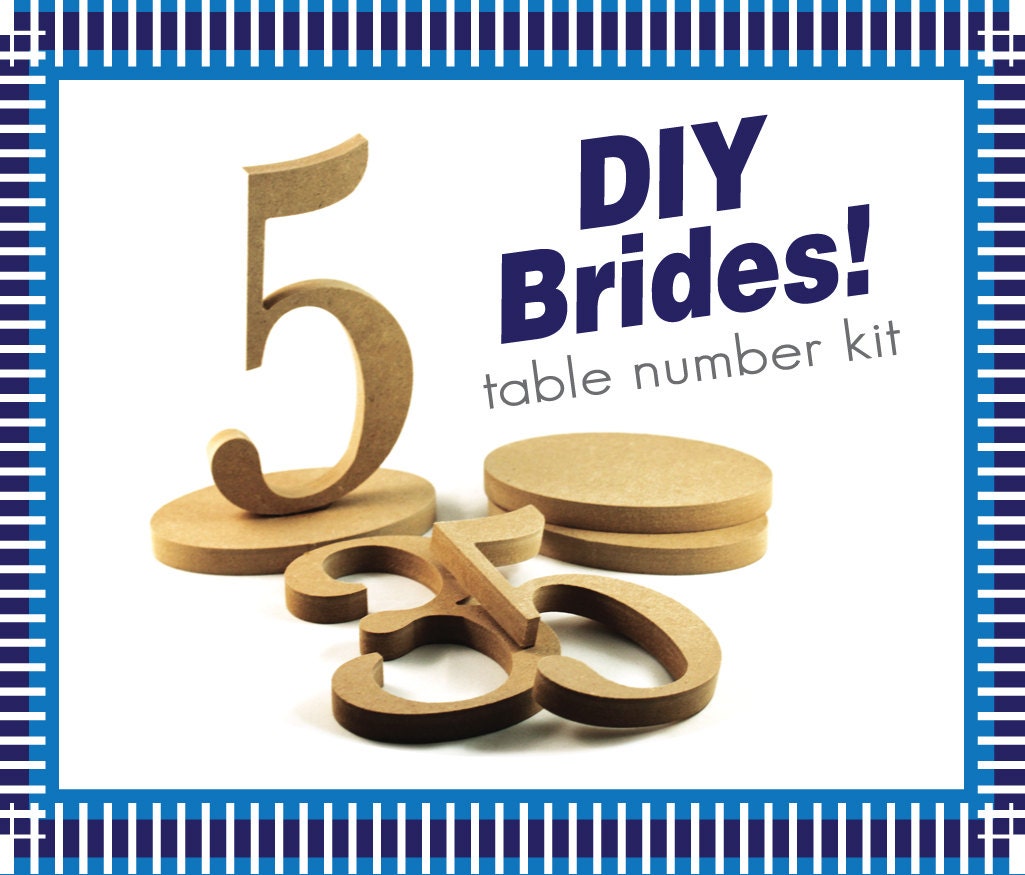 3D Table Numbers in Wood - Easy DIY Wedding Craft