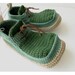 House Shoes with Leather Sole in dusty green - all adult shoe sizes