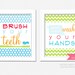 PRINTABLE ART PRINTS - Happy Hygiene Printable Bathroom Art by Petite Party Studio