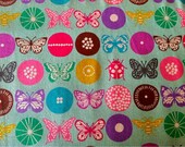 Sale Echino Fall 2012 - Kokka Fabric Insect Fabric in Mint Fabric - 1 Yard