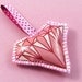 Diamond keychain charm fiber faux diamond shape embroidery geometric gemstone