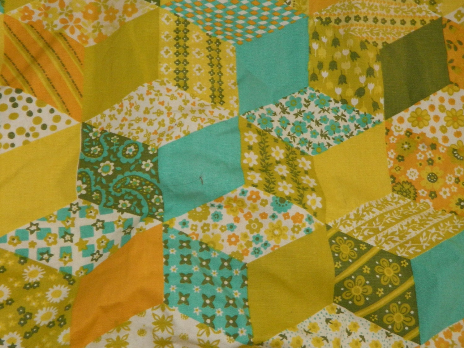 vintage 70s patchwork quilt curtains drapes 2 panels 82 inches