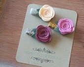 Kortlynn Clips Trio - Simply Felt Flower Clips in A little Sparkle
