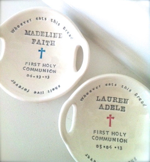 First Communion Gift:  FIRST HOLY COMMUNION Bowl(tm) --  (boy, girl First Holy Communion gift)