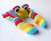 sock animal toy stuffed animal rainbow crab plush creature