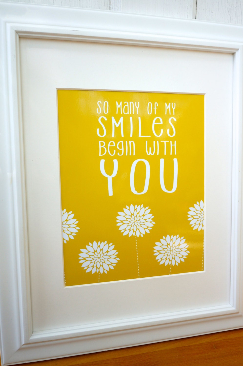 Celebrate Mom. So Many of my Smiles Begin with You. 8x10 modern graphic print.