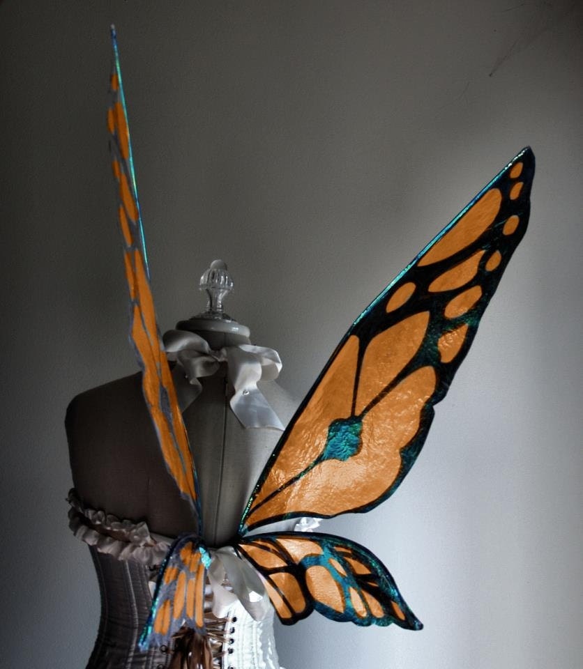Full color Unseelie Fairy Wings Wedding Halloween Costume Faerie Reenactment Fantasy Renaissance Custom