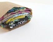 Pink, Green, Red, Yellow, Orange, Blue, Brown, Black Fabric Scrap Pack