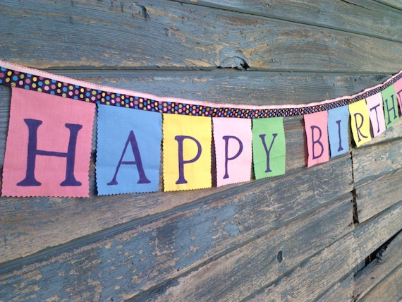 Happy Birthday Banner - Alice in Wonderland Mad Hatter party decoration Il_570xn