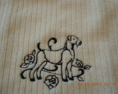 Airedale outline-microfiber towel