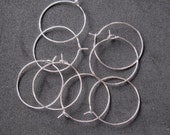Wine Glass Charms Rings Hoops Holders Silver Plated 30mm Jewelry Component  Jewelry Supplies  Findings (8) DIY