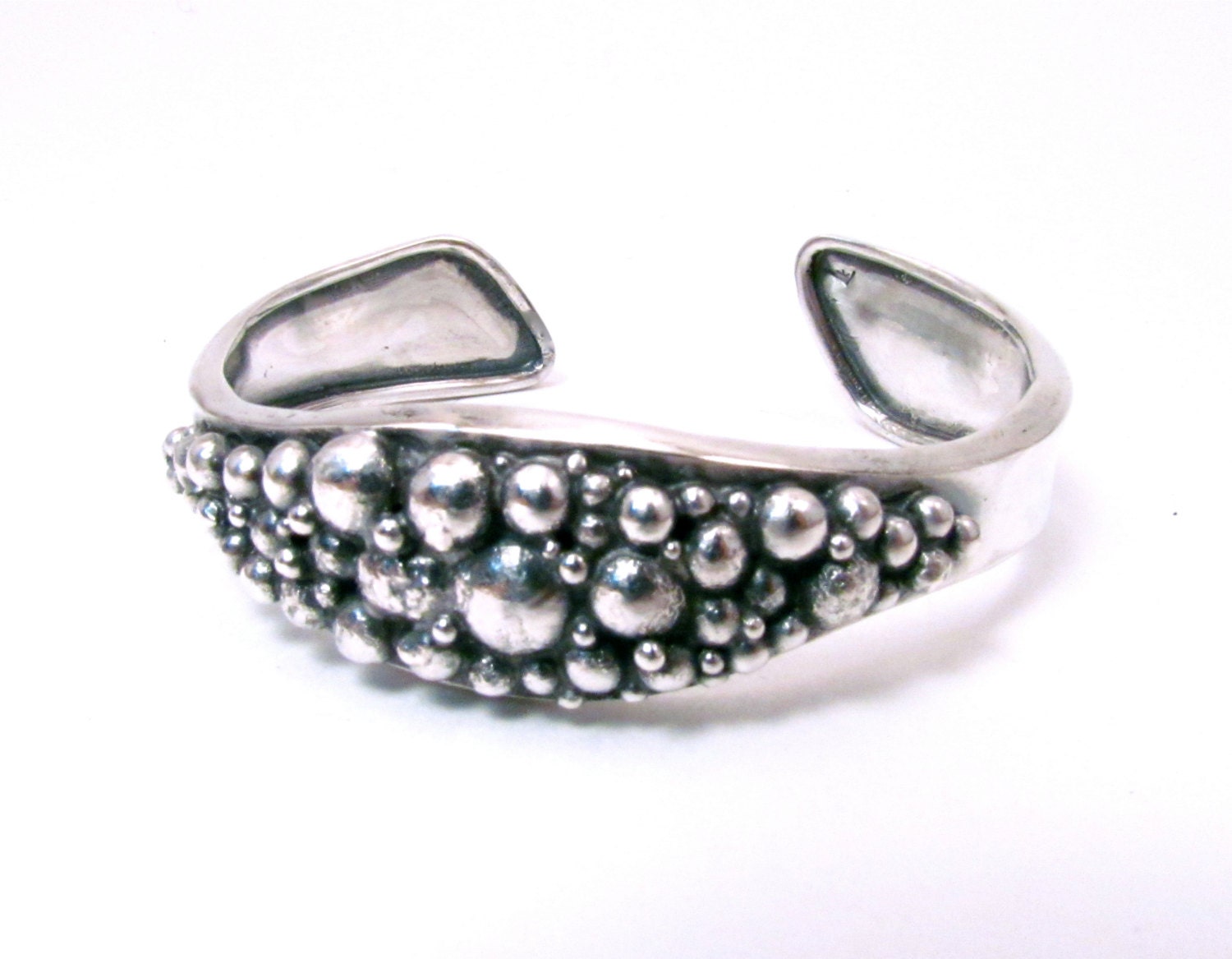 Sterling Coral Cuff Bracelet