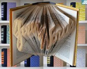 CURSIVE Custom Folded Book - You Say It, I Fold It In A Classy Handwritten Way - Book Art - Anniversary Party Wedding - No Tax - Fast T/A