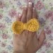 Super Cute Mustard Crochet Bow clip 