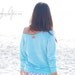 Mandarin Lotus Yoga Pullover Top  (Blue)