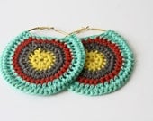 Crochet earrings  in serenity