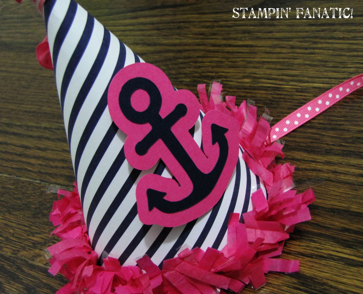 Nautical Girl Collection: Birthday Party Hat. Anchor Nautical Sailor Birthday Hat. Party Hat. Il_570xn