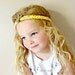 Braided Jersey Headband - Boho Headband with Crystals and leather bow