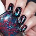 Glitter nail polish - "Bright Young Things" blue, orange, teal glitter nail polish