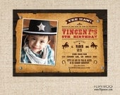 Western Cowboy or Cowgirl Invitation for a Birthday Party by FLIPAWOO  - Customized Printable File