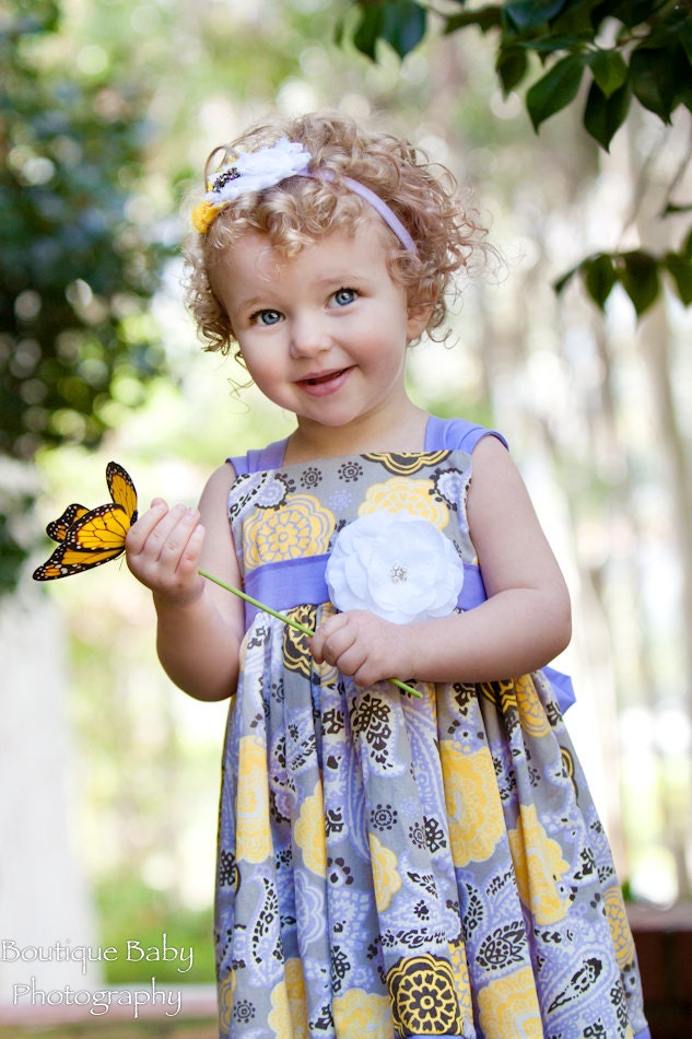 Girls dress Girls Summer dress Girls Lavender dress Toddler girls dress Adjustable Strap Dress