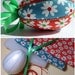 Kimekomi Ornament Kit - Simple Striped Egg Orange and Blue Dasiy Edition