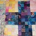 Christian Cross Quilt - Watercolor Art Quilt - Peacock Colors