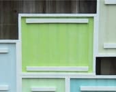 Beach-y Photo Wooden Frame Collage, Coastal Cottage Decor, YOU CHOOSE COLORS