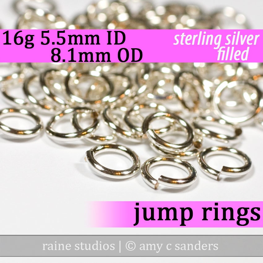 121 pcs 16g 5.5mm ID 8.1mm OD 1 troy oz silver filled jump rings 16g5.5 jumprings jewelry supplies findings links silverfilled silverfill