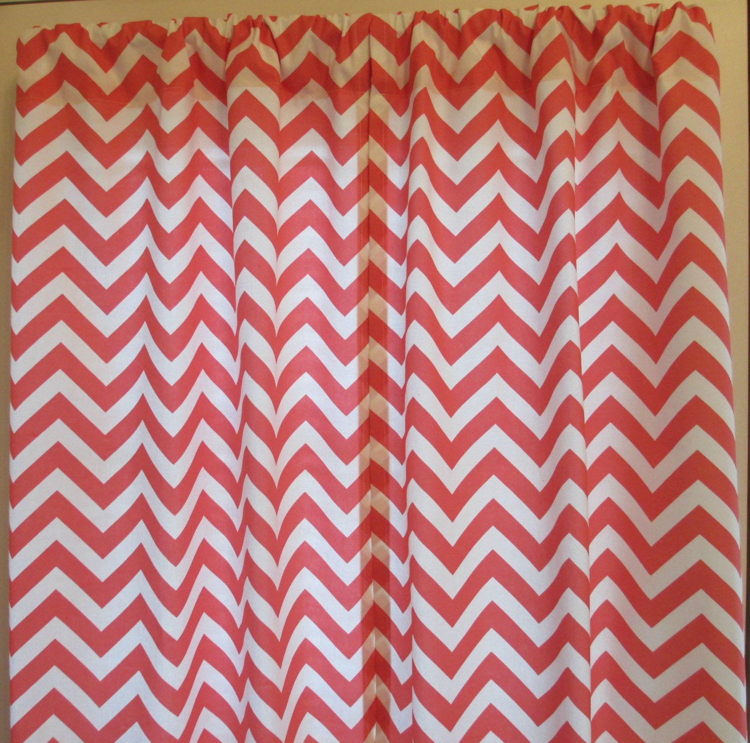 Two Curtain Panels 25 x 84 Zigzag Collection