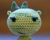 dinosaur - plush toy- crochet amigurumi // green
