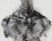 Gesture Drawing - pastel on paper - 19.75 x 26.25" original drawing "Drawing 130"