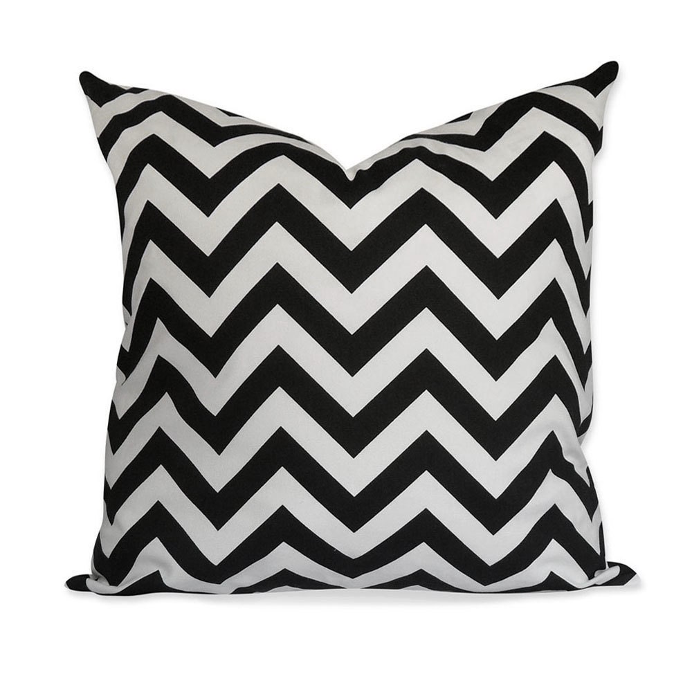 Black and White Chevron Pillow