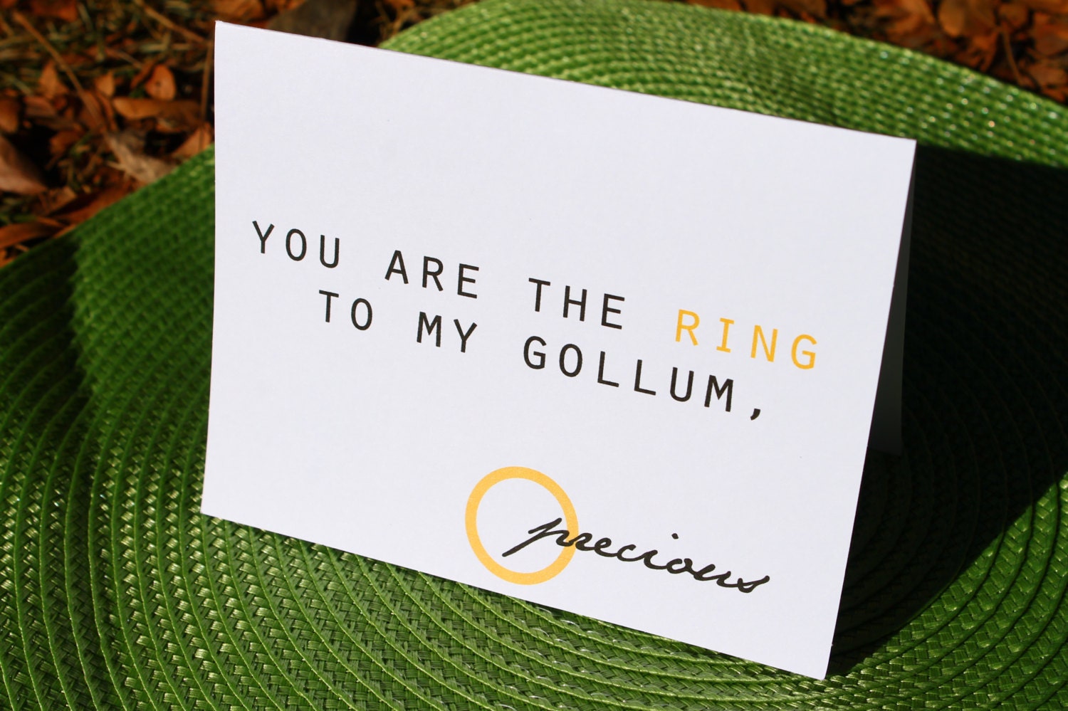 Ring to my Gollum - LOTR Affection Card
