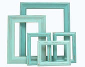 Shabby Chic Picture Frames Turquoise Aqua Picture Frame Set Home Decor
